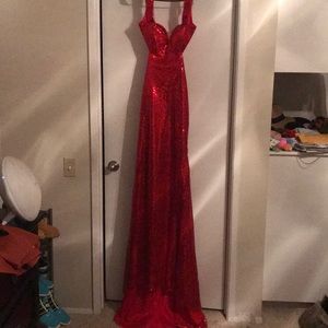 Red gown
